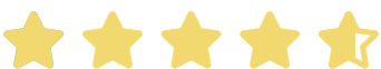Five green stars with white outlines on a rectangular background.